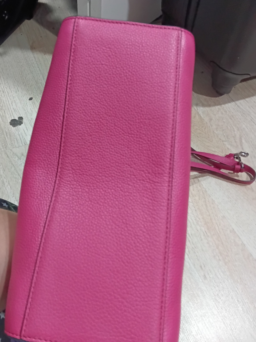 Coach Pebbled Leather Satchel Bag - Pink - Picture 3 of 9